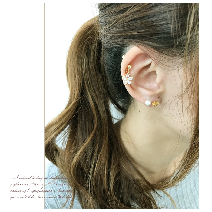 16g Spicyオリジナル華やかなインパクトが 女っぽさを引き出す Czフラワーチャーム軟骨ピアス ヘリックス ボディピアス10 16g Spicyオリジナル華やかなインパクトが 女っぽさを引き出す Czフラワーチャーム軟骨ピアス ヘリックス ボディピアス10