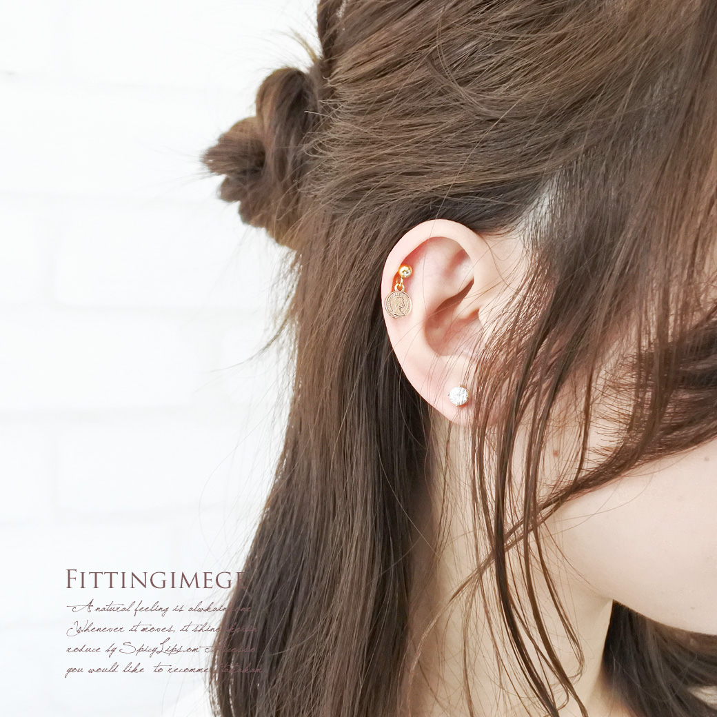 16g14g 他では手に入らない おしゃれ度up コインデザイン軟骨ピアスボディピアス 0252 16g14g 他では手に入らない おしゃれ度up コインデザイン軟骨ピアスボディピアス 0252
