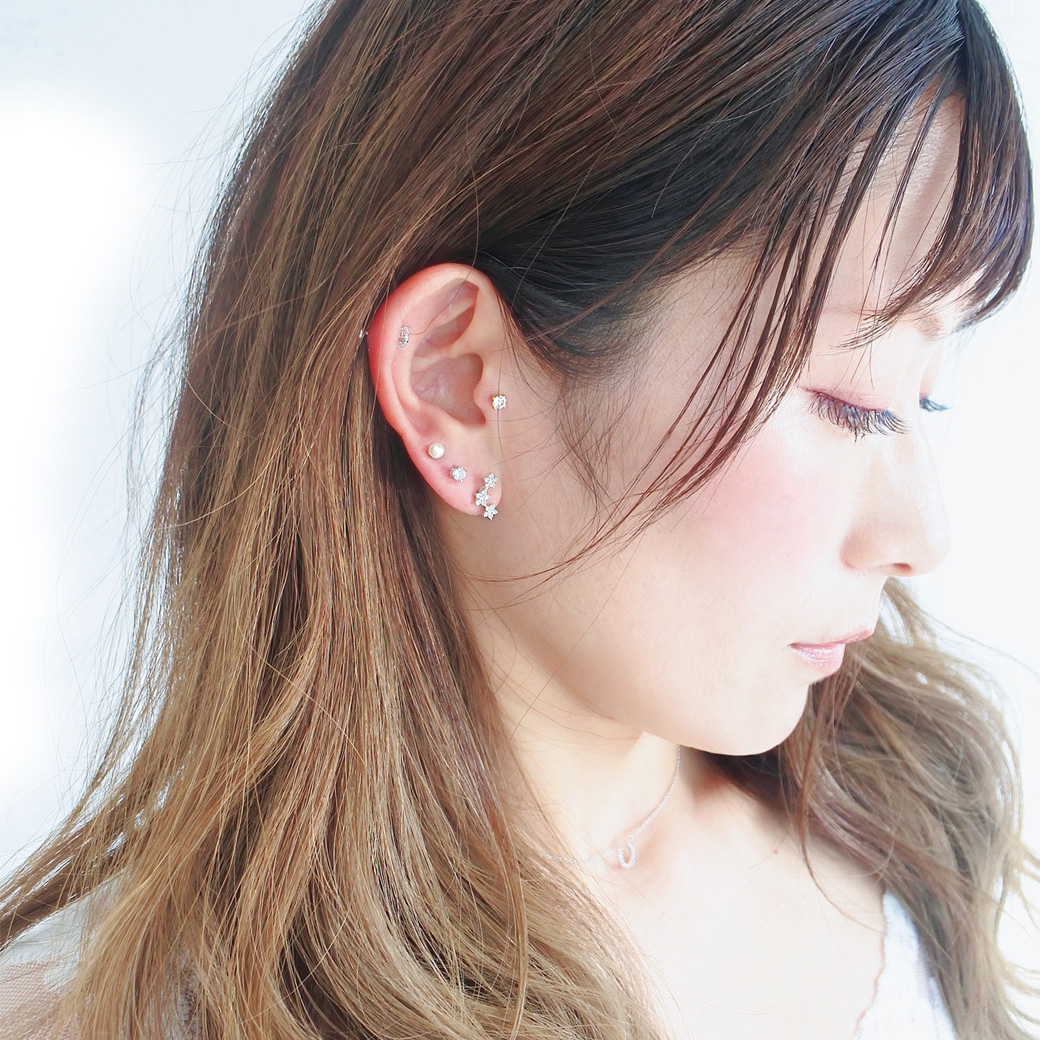16g 程よいサイズ感 4mmパール ダブル使いで 後姿も可愛い 軟骨ピアス ヘリックス ボディピアス 11 16g 程よいサイズ感 4mmパール ダブル使いで 後姿も可愛い 軟骨ピアス ヘリックス ボディピアス 11