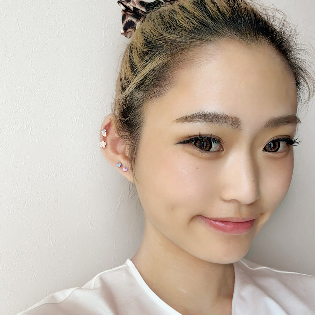 14G 16G ］遊び心あふれる可愛い スマイル ×フラワー デザイン