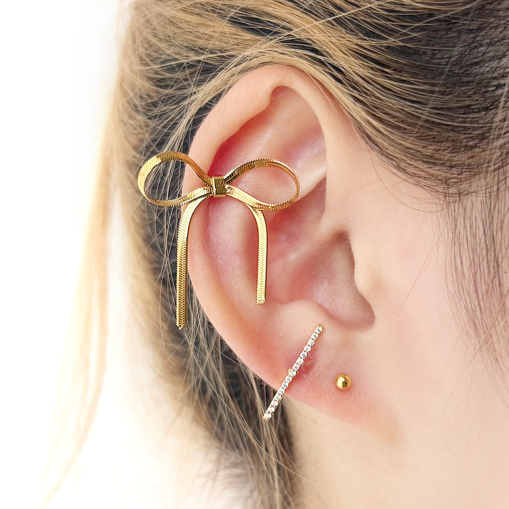 14G 16G ］ゆらゆら 揺れて上品な印象に。大人可愛い 繊細なリボン