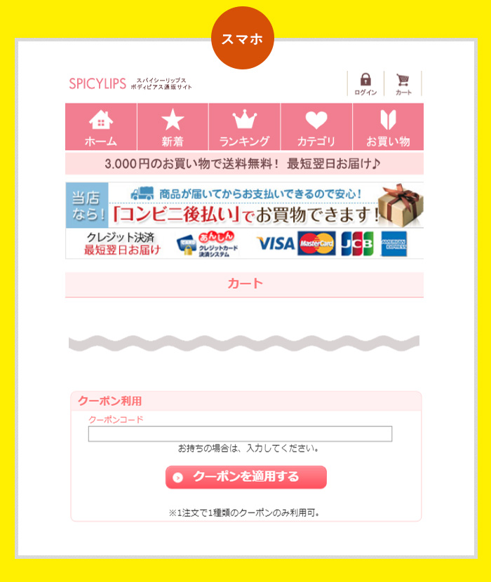 ボディピアス割引クーポンセールSALE