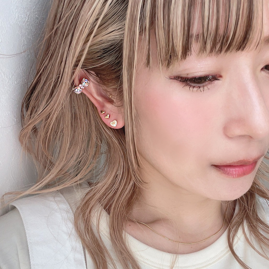 16G 14G］1点で充分すぎるほどかわいい！贅沢ビジュー 大きめ